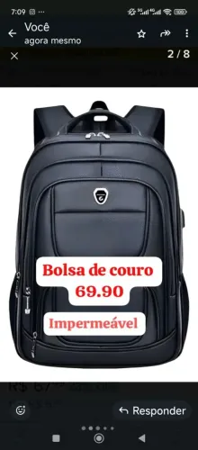 Bolsa de couro impermeavel