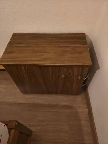 Baú Organizador de Madeira com Prateleira Interna (62x35x51cm) - Mesa de Apoio
