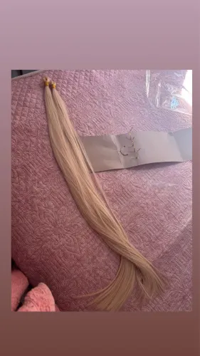 Cabelo orgânico para mega hair crochet liso 