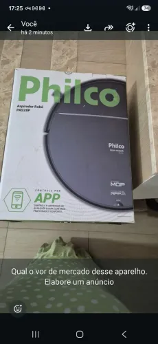 Aspirador Robô Philco.