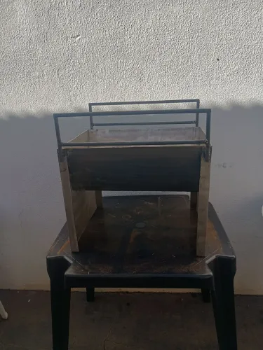 Churrasqueira portátil reforçada inox chapa 1/8