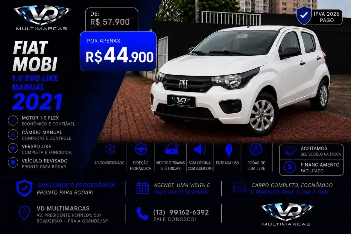 Fiat Mobi Like 1.0 Fire Flex 5P. 2021