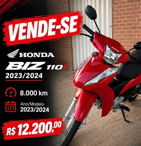 Honda Biz 110i 2023/2024 | 8.000 km | Muito conservada