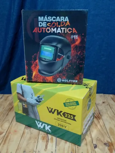 Kit de Solda Completo Máquina Inversora + Máscara Automática