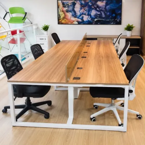 ? MESA DE ESCRITÓRIO PARA 6 PESSOAS + 6 GAVETEIROS | OPORTUNIDADE!