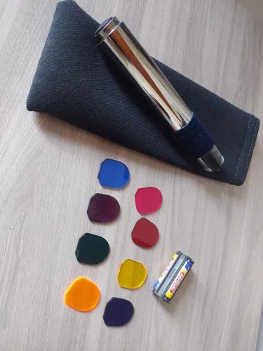 Kit Cromoterapia Profissional com Bastão de Cristal + Paletas de Cores