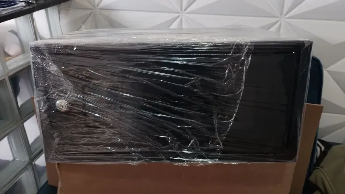 MINI RACK 6U X 350Mini Rack 6u X 350mm 19 Organizador Preto TAMPA DE VIDRO.