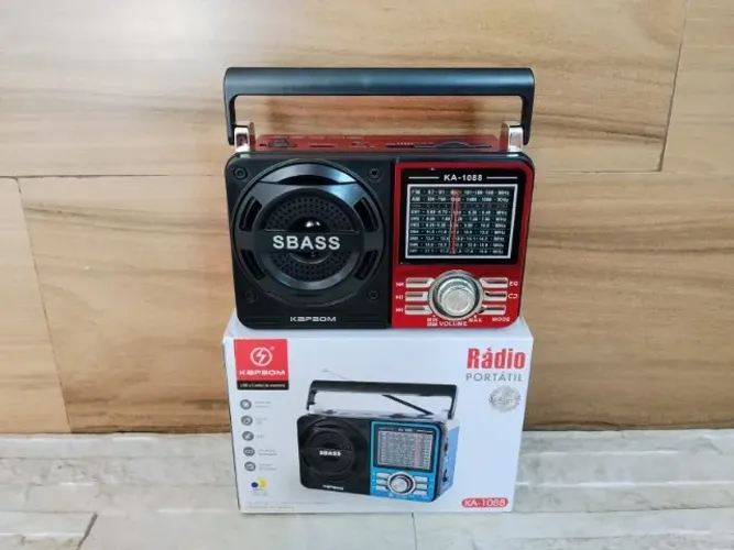 Radio Retrô Bluetooth Portátil Mp3 Cartão Sd Pen Drive Am Fm