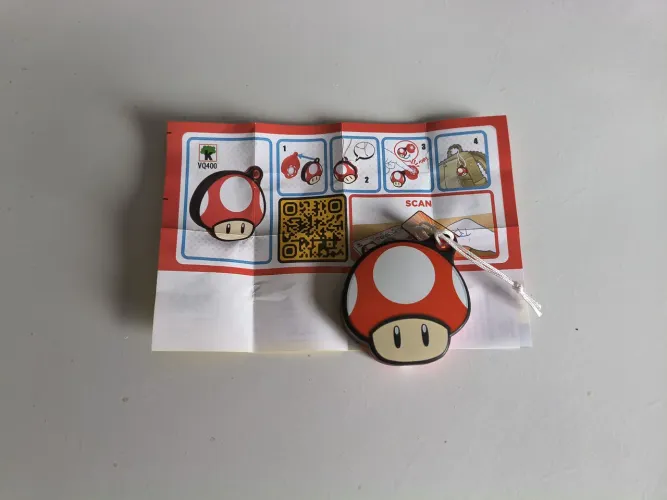 Cogumelo do Super Mario - Kinder Joy (chaveiro)