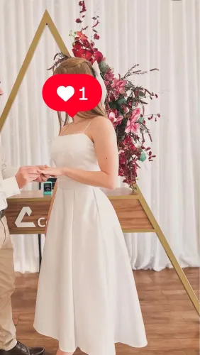 Vendo vestido de noiva casamento civil usado só uma vez