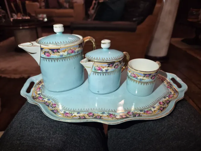 Jogo de Porcelana Alemã Anos 60 Pintada a Mão