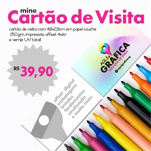 Mini Cartão de Visita