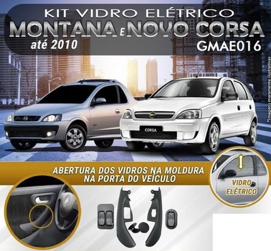 Kit Vidro Elétrico - Gm Chevrolet Montana Até 2010 Tragial
