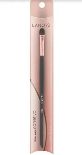 Pincel De Maquiagem Lanossi Para Corretivo Rose Black F02