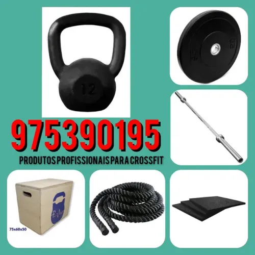 Anilhas bumper barra olímpica crossfit piso 