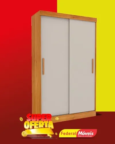 Guarda Roupa 2 Portas de Correr 2 Gavetas Super Lindo Fazemos Entrega Novo