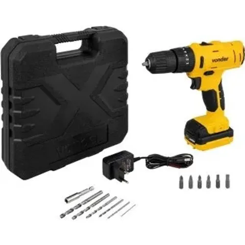 Parafusadeira Furadeira de Impacto 12V 1.3Ah Bivolt Maleta com Acessórios Vonder PFV120I