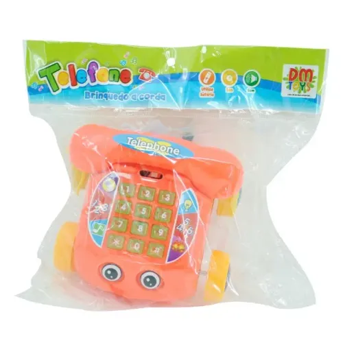 01 Brinquedo Telefone À Corda