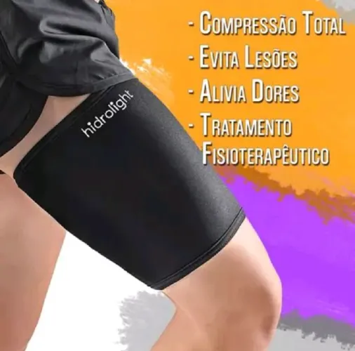 Coxal Neoprene Hidrolight - Preto Compressão Antilesão