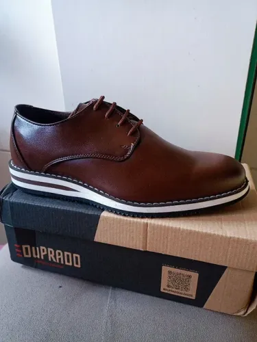 Sapato Social Masculino Oxford estiloso Couro Marrom número 42 disponível 