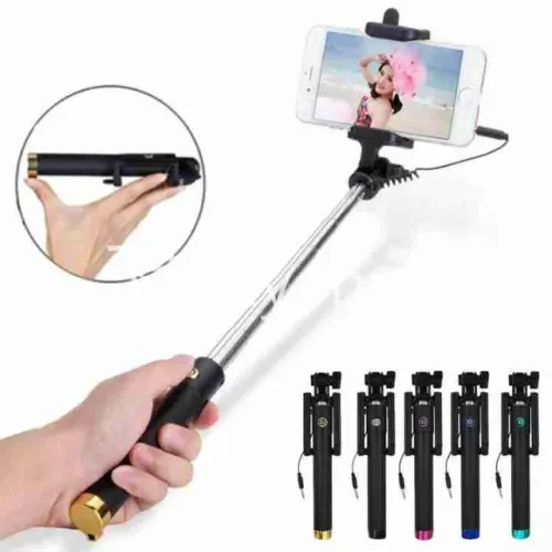 Pau de Selfie Bastão Monopod com Botão Disparador