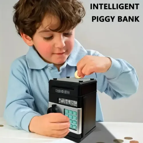 Cofrinho Eletrônico Mini Cofre Automático Moedas Caixa Poupança