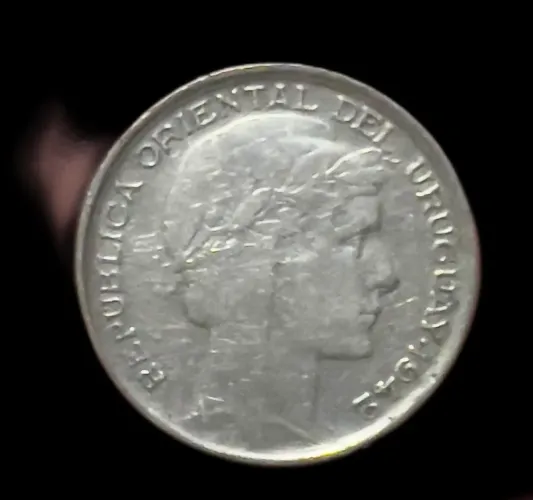 Moeda Uruguay Prata 20 Centavos 1942 - S1309