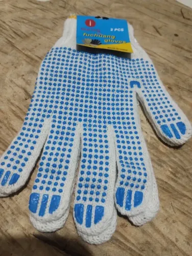 Luvas de Segurança com Pontos de Borracha - 2 Pares