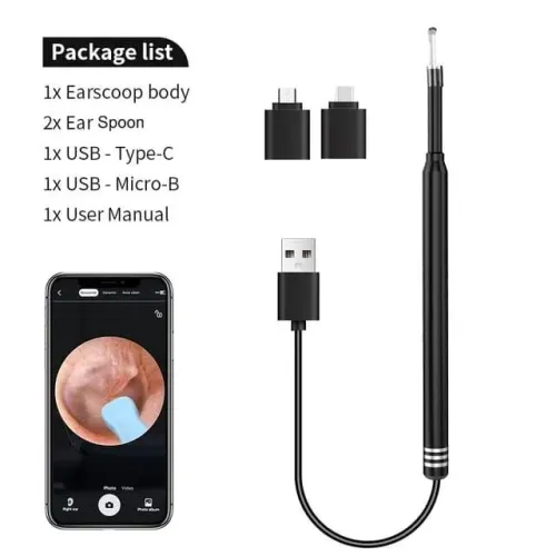 Endoscópio Eletrônico, HD, 3 em 1, para Smartphone ou PC