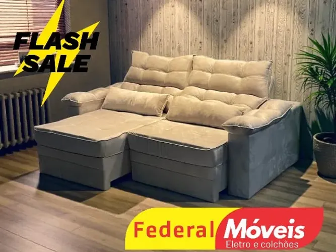 Sofá 2,00m Retrátil e Reclinável - Mega Promoção!