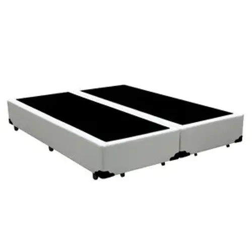 Base Box Queen Bipartido Blindado Branco - Entrega Rápida!