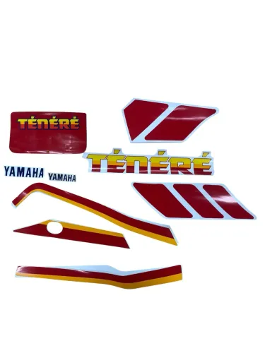 Jogo De Adesivos (FAIXA COMPLETA) Yamaha Tenere 600 1990/1991 Moto Branca