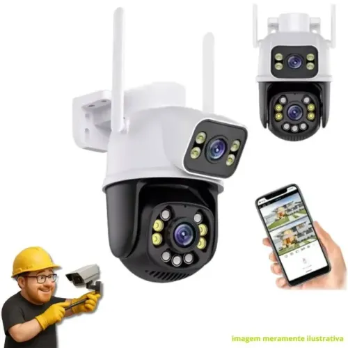 CAMERA DUPLA IP EXTERNA SMART WIFI IP66 YOOSEE LB-CA220 - LEBOSS