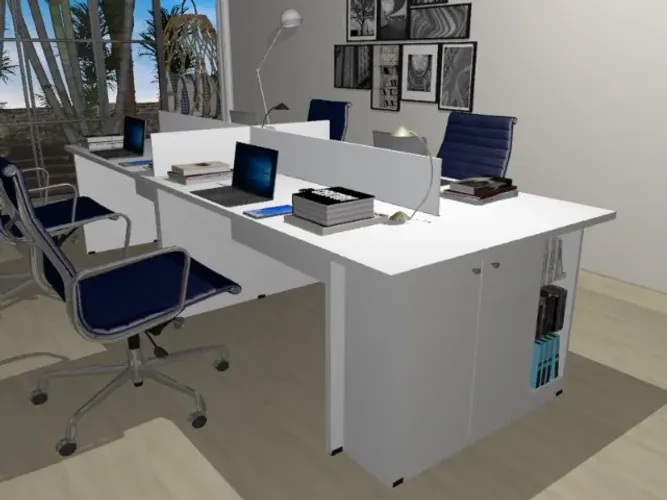 Estação Top White Cabinet. Alto Padrão. Medidas L260cm x P120cm x A74cm