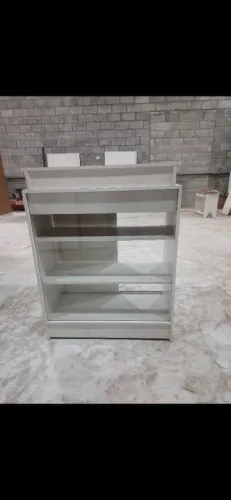 BALCÃO CAIXA VITRINE COM PORTAS MDF