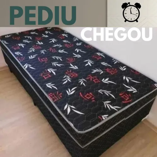 Cama Box Solteiro Receba em 24Horas "1.88x0.88x0.53"