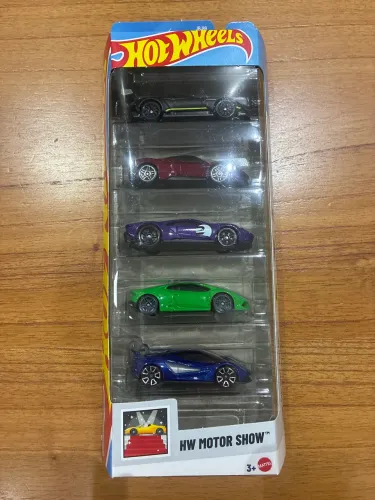 Pack 5 Hot Wheels Motor Show com Ferrari