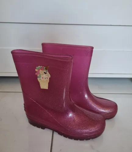 Botas de Chuva Glitter Rosa com Unicórnio (tam. 31/32)