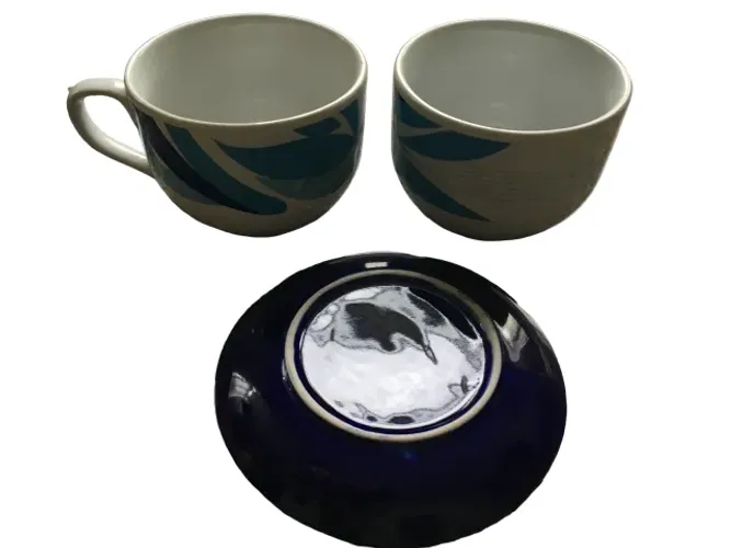 conjunto 2 xícaras e 2 pratos 450ml