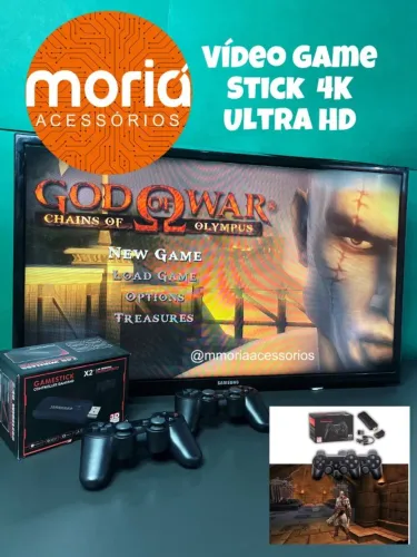 Vídeo Game Stick 30Mil Jogos Console Retrô Antigo Sem Fio 64GB 2 Controles Portátil  
