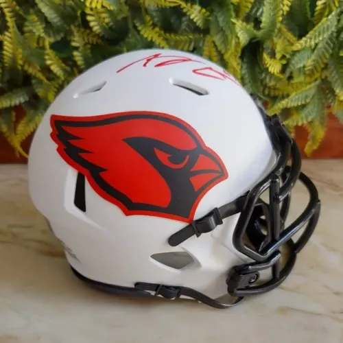 AJ Green mini capacete autografado ed. Lunar NFL Arizona Cardinals com certificado Beckett