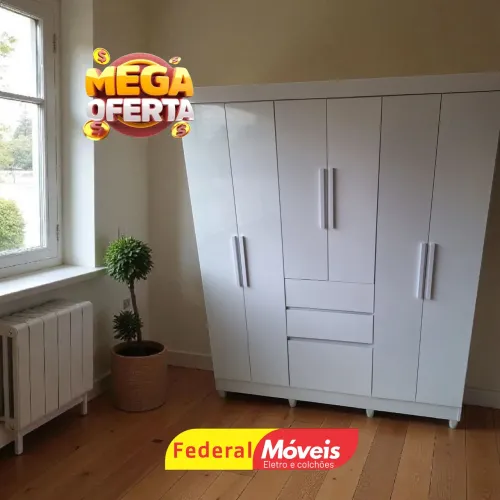 Guarda Roupa Compacto 7 Portas 2 Gavetas - Fazemos entregas 