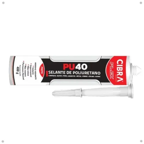 Cola Selante Adesivo Silicone Multiuso Flex Pu 40 Preto 400g