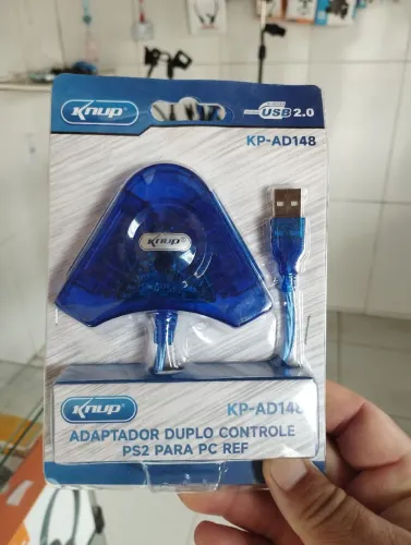 Adaptador dublo de controle PS2 para PC