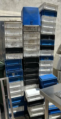 Caixa Plástica Para Produção de Alimentos Com Tampa -Valor Unitário 