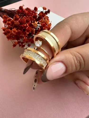 Par de Alianças prata 950