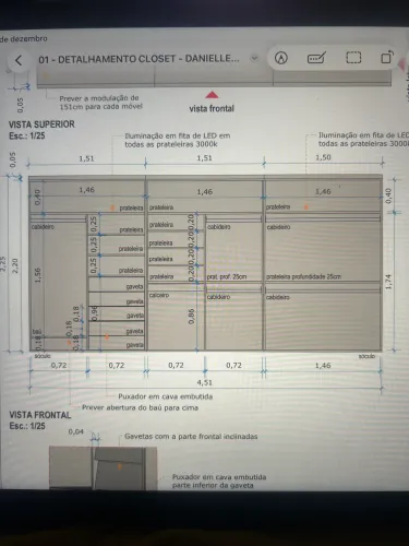 Roupeiro modular- 3  módulos 