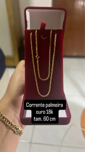 Corrente Palmeira Ouro 18k 60cm ( joia exclusiva )
