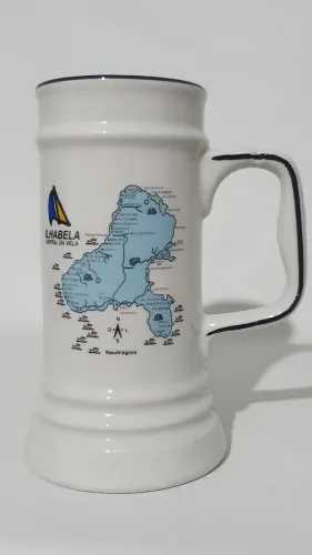 Caneca de Cerâmica Ilhabela Mapa Decorativa leia descrição