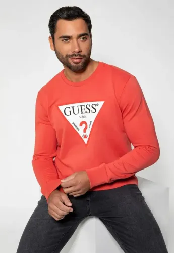 Blusa De Moletom  Guess Crewneck Triangle - Masculino